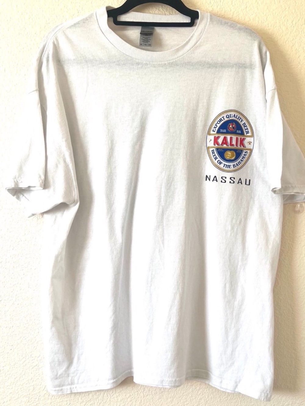 Kalik -White Short Sleeve T-Shirt with Nassau Crest